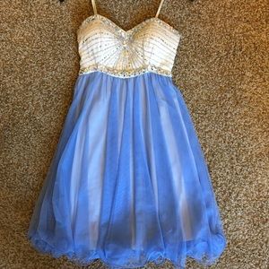 Windsor Periwinkle Strapless Jewel Dress